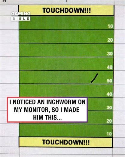 447K views · 1.2K reactions | Inchworm scores the touchdown 藍 | GAMINGbible | Facebook