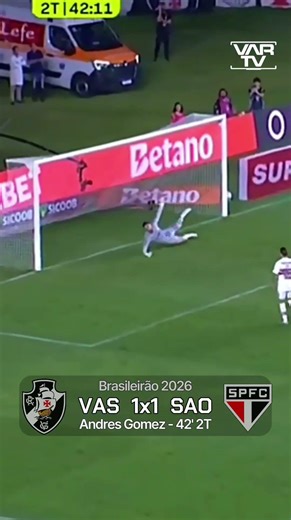 GOAL FOR VASCO | ANDRES GOMEZ | VASCO 2X1 SÃO PAULO | BRAZILIAN CHAMPIONSHIP 2026 | 04/18/2026