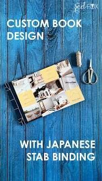 Japanese stab binding custom book design - Handmade B&B "Experience Book" - Bookbinding Timelapse