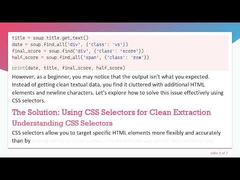 Mastering Python HTML Web Scraping: Extracting Headers and Titles Made Easy