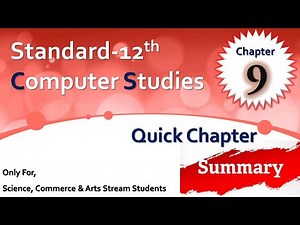 std 12 ch 09 Working with Array and String | quick chapter summary | 🔴 IMPORTANT 🔴