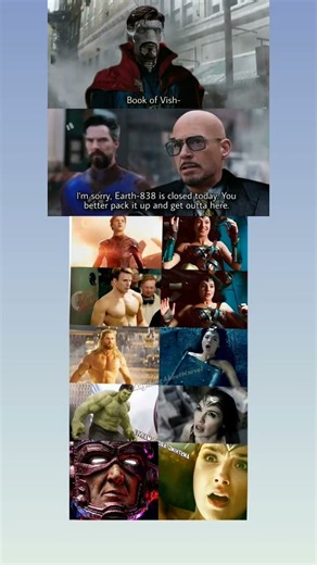 All marvel characters in different universe #marvel #avengers #tonystark #thor #trending #shorts #yt