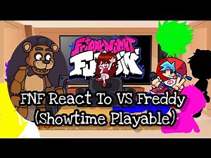 FNF React Vs Freddy (Showtime Playable) Mod||Friday Night Funkin'||ElenaYT.