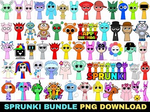 Sprunki Characters PNG Clipart, Birthday Party Decor (digital Download) - Etsy Australia