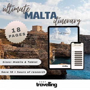 Malta Travel Itinerary | Island Trip Planner PDF (mobile & Tablet) - Etsy