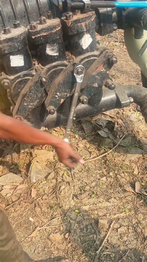 mud pump back nut disassemble work ll #hdd #hdd_machine #machine #technology #hdd engineering work