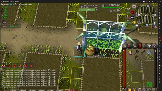 1.2b farming xp /h in tithe farm