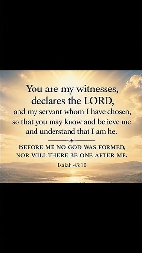 👁️ You Are My Witnesses | Isaiah 43:10