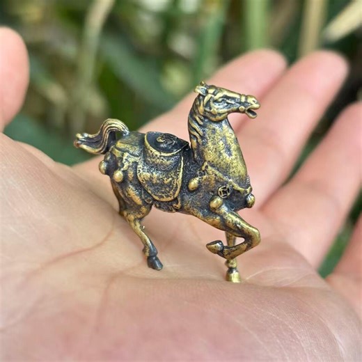 Vintage Brass Saddled Galloping Horse Figurine Home Desk Ornament - Etsy Canada