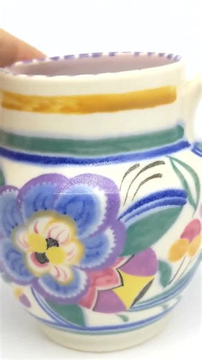 Rare Poole Pottery Creamer Jug: Hand-painted Floral Art Deco Vase, 1940s - Etsy UK
