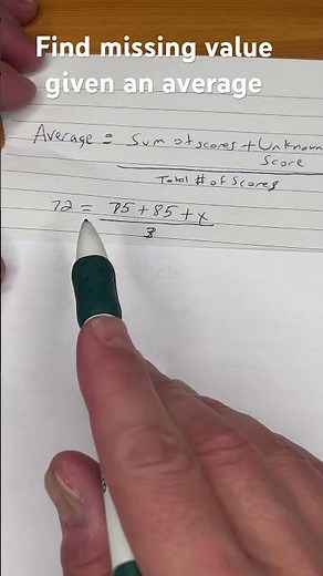 Find missing value given an average