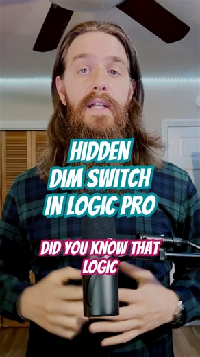 How to use and customize the master dim switch in Logic Pro #musicproducer #logicprox
