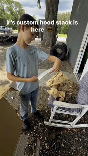 Anthony Eric on Instagram: "Jr’s custom-made hood stack from Wastedmoneyfab has arrived. we appreciate the fast and professional work from you guys he can’t wait to get it installed 💪💪 more videos to come Layton Pollard Jr Og"