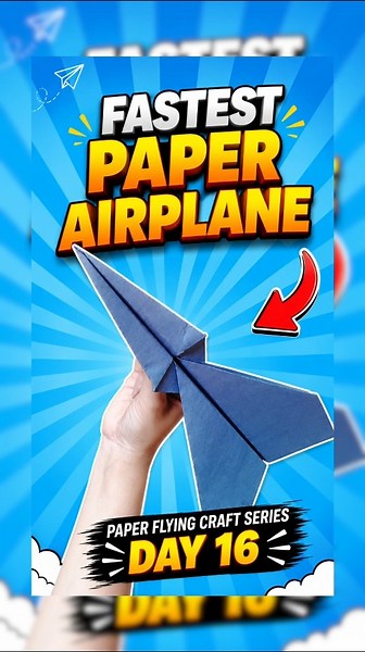 Fastest Paper Airplane ✈️🔥 | Day 16 #shorts #viral #trending #diy #explore #ytshorts #yt