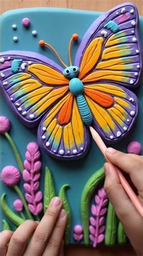 Amazing DIY Clay Butterfly Art! 🦋✨ #Shorts #ClayArt