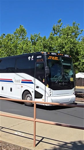Ex-Coach USA Van Hool CX45 on Amtrak's Thruway Service in Roseville, CA