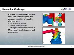 Webinar - Simerics-MP+ for Positive Displacement Pumps - 29th April, 2020