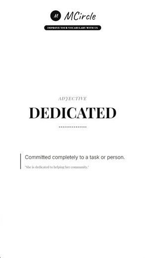 Learn English: What is Dedicated? | Vocabulary Shorts