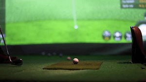 Player engaging in a virtual golf game