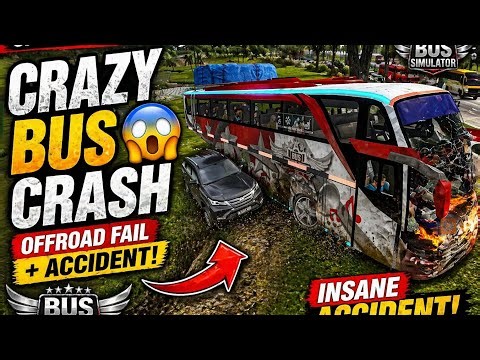 Insane Bus Simulator Crash 😱 | No Control Moment!”