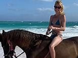 Kate Bosworth enjoys horseback riding in bikini while on vacation for her bday