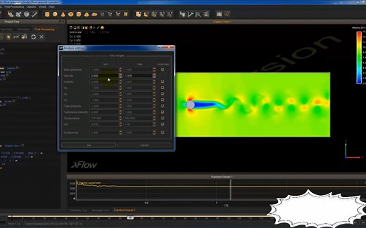 XFlow 中文视频教程02 - 圆柱绕流问题分析1