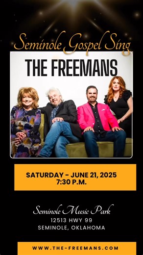 Oklahoma we’re headed your way! #TheFreemans #GospelMusic | The Freemans