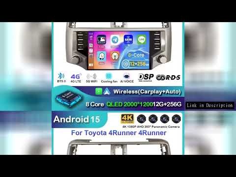 Car Radio Android 15 For Toyota 4Runner 4Runner 2014 - 2023 Multimedia Player Stereo WiFi BT Carplay