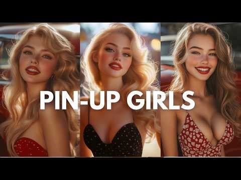 [4K] Gorgeous Pin-Up Girls Ai Lookbook | Ai Art Retro | Ai Lookbook Pin Up