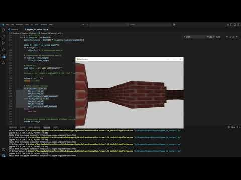 Python Ray casting 2.5D engine: текстура стен #3