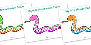 0 to 10 Number Line Snake