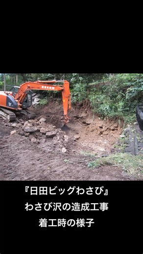 【わさび沢造成工事】天領「日田ビッグワサビ」佐藤農園