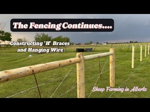 Building "H" Braces | Hanging Some Barb Wire | Fencing ALONE!!! | vlog38