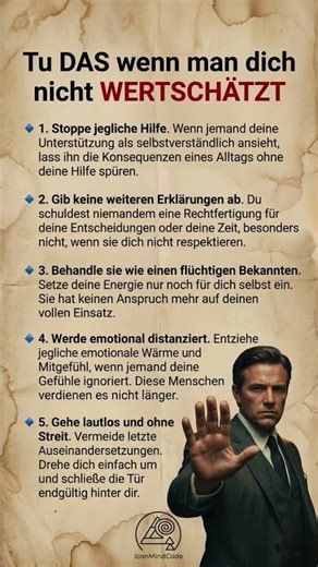 Wenn sie dich nicht wertschätzen: 5 Schritte zur Macht 🧠🔥 #psychologie #mindset #motivation