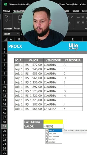 Como usar a função PROCX | Dicas de Excel #shorts #excel #dicasdeexcel #microsoftexcel