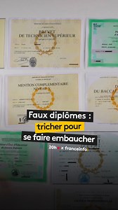 66K views · 1.4K reactions | ❌ Trafic de faux diplômes en ligne : des milliers de faux sont vendus chaque année sur Internet pour pouvoir accéder à certains emplois. Disponibles en 3 clics, les prix oscillent entre 85 € et 245 €. #20h #diplôme #trafic | Le 20h – France Télévisions | Facebook
