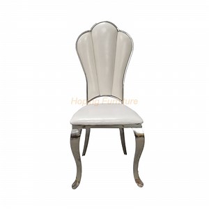 [Hot Item] Modern Soft PU Living Room Leather Chairs Gold Wedding Infinity Tiffany Banquet Chiavari Dining Chair