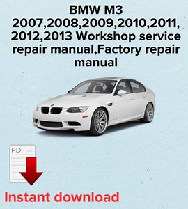 BMW M3 (2007-2013) Repair Manual: Instant PDF Download Service Manual - Etsy