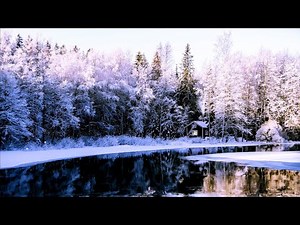 Beautiful Winter Cabin Scene Screensaver