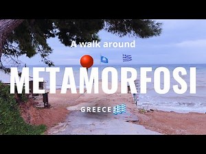 Walking in Metamorfosi, Greece 🇬🇷 | Peaceful Seaside Walk in Halkidiki | 4K No Talking