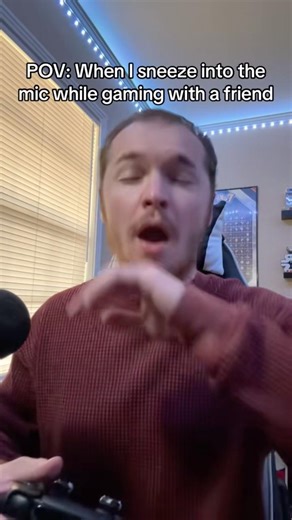 When I Sneeze Into the Mic While Gaming With a Friend VS What They Hear… #shorts