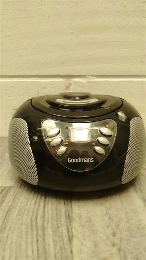 Goodmans Portable CD Player GPS02BLK - FM Stereo Radio Boombox - Black