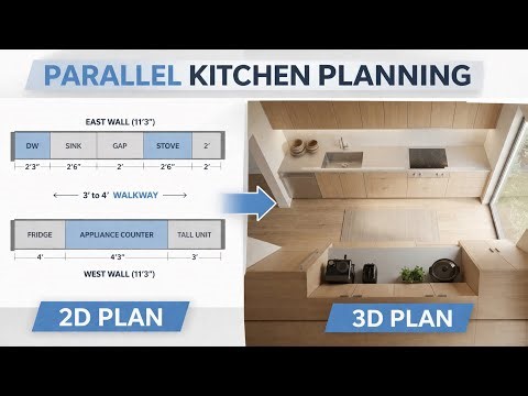 தமிழில்: Small Space-ku Best Parallel Kitchen 🔥 | Colour combination kitchen trending |Open kitchen