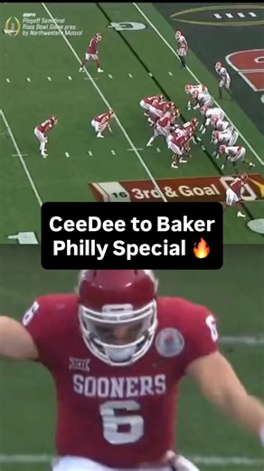 CeeDee Lamb and Baker Mayfield hit Georgia with this play in the 2018 Rose Bowl #collegefootball