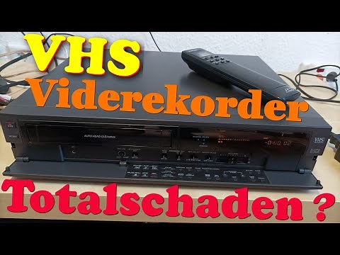 VHS Videorekorder ohne Funktion VCR repair Netzteil defekt und Kassette hat Bandsalat