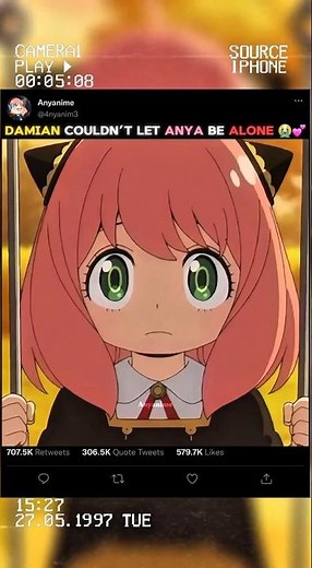 Damian couldn't just walk away after seeing Anya alone... 😭#spyxfamily #anime #anya