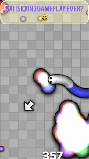 So SATISFYING gameplay EVER #gaming #slitherio #games #funny