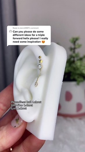 Triple Forward Helix Piercing Inspiration