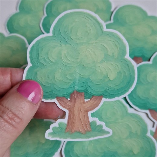 Whimsical Tree Sticker. Vinyl Nature Sticker. - Etsy