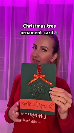 Christmas tree ornament card🎄 #cristmasdecor #craft #craftideas #shortvideo #trending